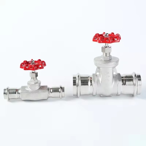 304 Stainless Steel Manual Threaded Compression Gate Valve for Drinking Purified Water Pipe-Thin-walled Design