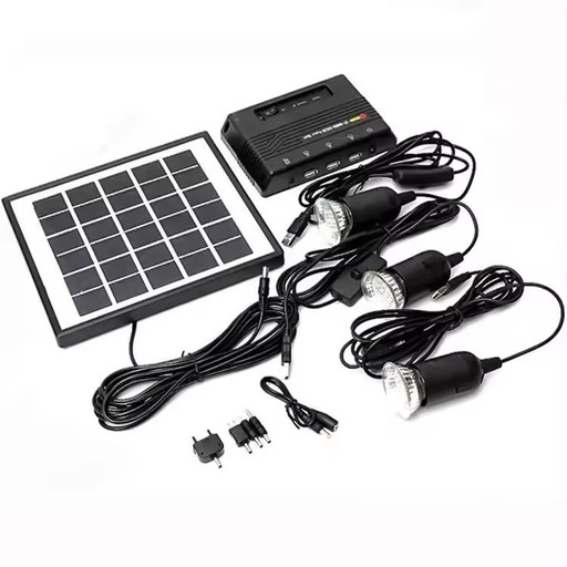 Portable 3pcs Bulbs 8w Solar Lighting Home Kit Wit Solar Lighting System Portable Solar Energy System Solar Home Lighting Kit