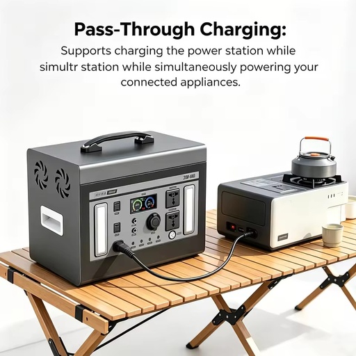 PD 100W Fast Charge Portable Power Station 1000Wh Solar Generator LiFePO4 Battery 3.5k Cycles Multiple DC AC Ports for Camping