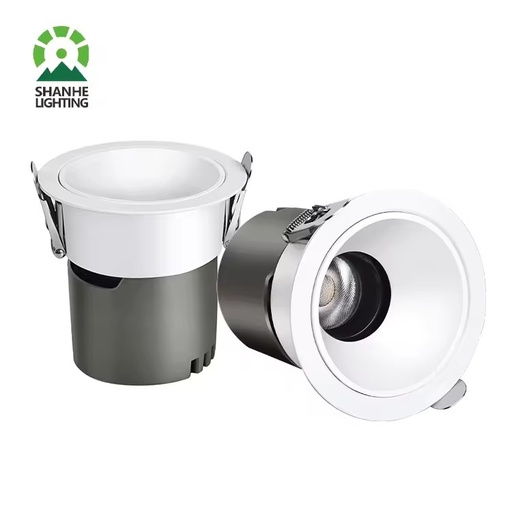 Modern 12W Anti-Glare Embeded LED Spotlight 3000K 4000K CE Lamparas De Techo Para Interior Aluminum COB Downlight
