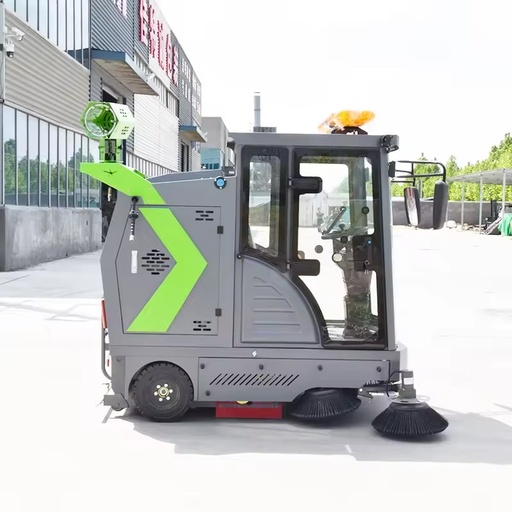 Large Industrial Ride-On New Outdoor Road Sweeping Vehicle Water Spray System Powerful Vacuum Brush for Asphalt Surface Cleaning
