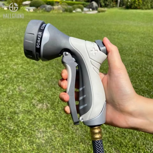 7 Patterns Front Trigger Variable Spray Patterns Soft Grip High Pressure Garden Water Spray Gun Hose Nozzle Sprayer Water Gun
