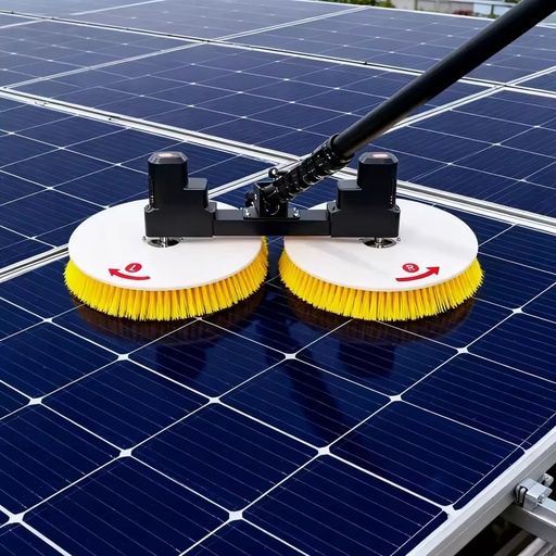 Electric Double-Head Photovoltaic Panel Cleaning Machine Solar Panel Cleaning Equipment Brush Power Generation Cleaning Brushes