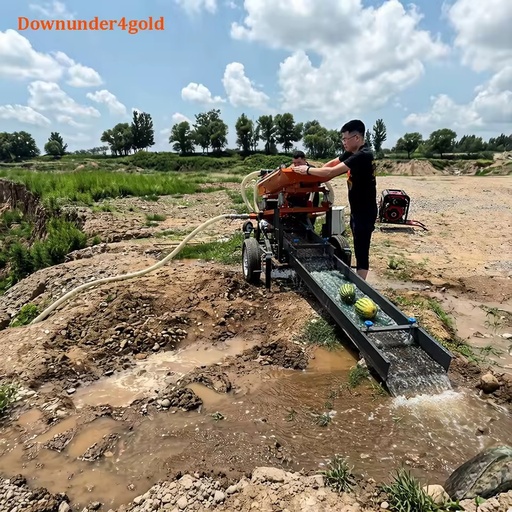 High Rigidity Mini Portable Gold Shaker Deck Wash Machine Sluice Box with Multi-Stage Screening for Alluvial Deposit Processing