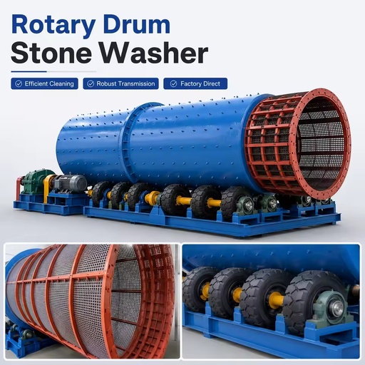 High Efficiency Rotary Drum Stone Washer Equipment for Gravel Rock Sand and Construction Aggregate