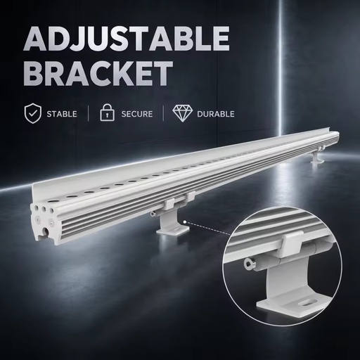 IP66 Rated Aluminum LED Wall Washer for Building DC24V/AC220V High Brightness 5-Year Warranty Ra80 CRI 1800K-6500K Color Temp