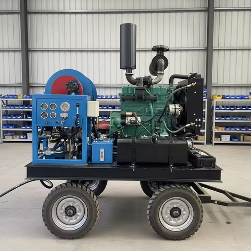 New 400tj5 Marine Diesel Unit Water Blast Pump Washing System 4000 psi 60L/min Ultra High Pressure Water Jetting Striping