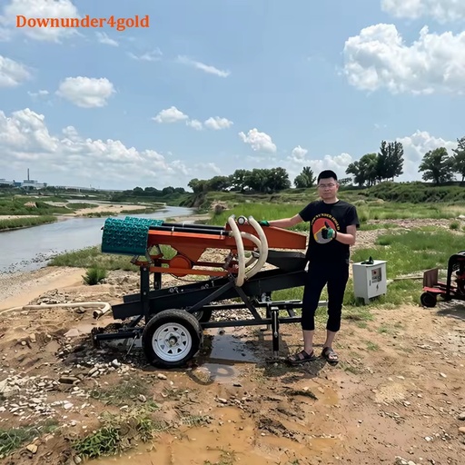High Durability Gold Shaker Deck Screen Mini Portable Gold Washing Plant Sluice Box with Anti-abrasion for Placer Gold Mining