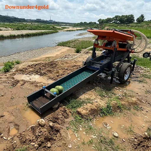 High Concentration Ration Gold Sluice Box Mini Portable Gold Vibrating Deck Washing Plant with Anti-abrasion for Small-miners