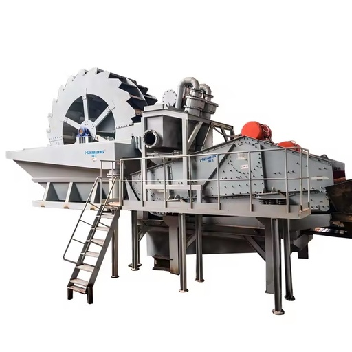 Integrated Fine Sand Washing Machinery Hydrocyclone Dewatering Screen PLC Pump Wheel Type Washer AC Motor ISO9001 Certified