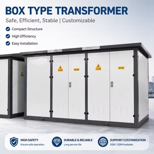 High Voltage Three Phase Box Type Transformer with Toroidal Coil Industrial Prefab Electrical Substation Equipment
