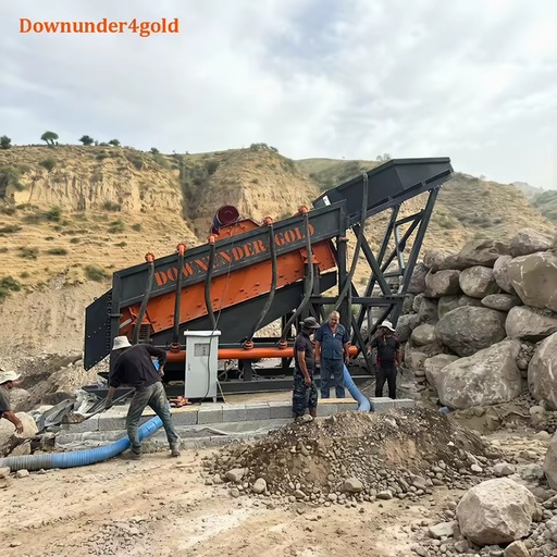 Easy to Maintain Gold Shaker 200 Tons/Hour Automatic Sluice Box Gold Wash Plant with Anti-blocking Design for Riverbed Mining