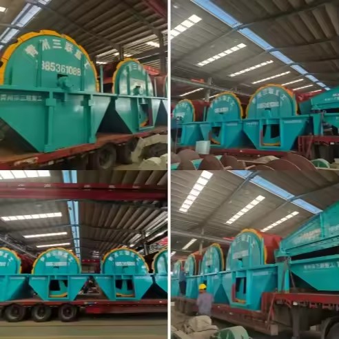 SANLIAN Integrated Mud Separation Bucket Wheel Sand Washer AC Motor Customized Capacity for Construction Aggregate Sand Washing