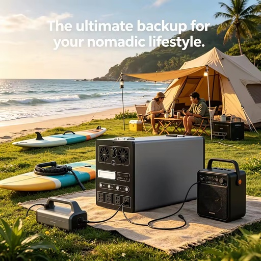 1500W Portable Power Station Solar Generator Built-in MPPT LiFePO4 Battery 3500 Cycles Aluminum Shell for Outdoor Adventure