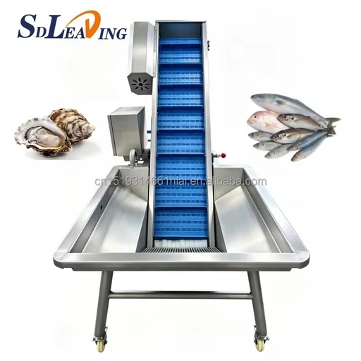 SUS304 Automatic Oysters and Scallops Washing Machine Bubble Seafood Washing Machine Industrial Shellfish Cleaning Equipment