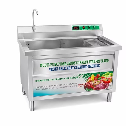 Automatic Fruit Vegetable Washing Machine Bubble Vortex Cleaner for Supermarket Catering Plant Commercial Use Supplier