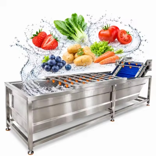 Automatic Bubble Washing Machine for Bean Sprouts Green Beans Peas Baby Corn Okra Cleaning
