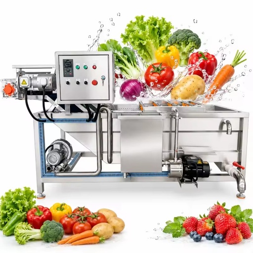 Continuous Bubble Washer for Sweet Potato Yam Cassava Taro Root Crop Processing