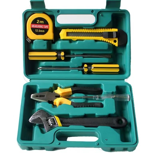 Factory-Direct Sale Hardware Toolbox Set Manganese Steel Construction Car-Mounted Household Tool Kit Including Pliers Wrenches