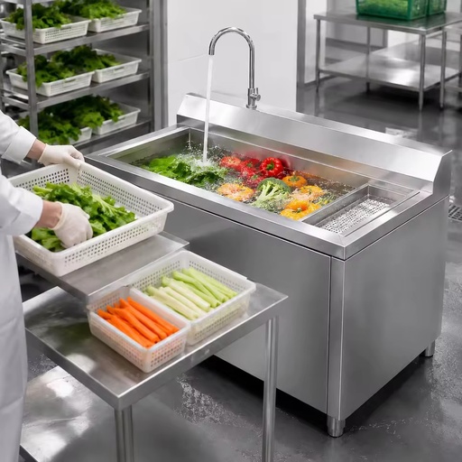 Automatic Fruit Vegetable Washing Machine Bubble Vortex Cleaner for Supermarket Catering Plant Commercial Use Supplier