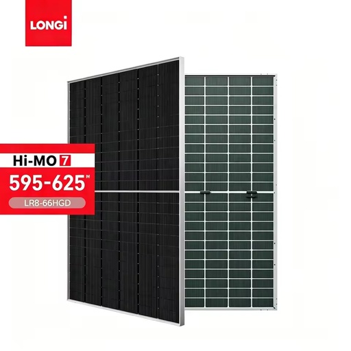 LONGi LR8-66HGD Hi-MO7 N-Type Bifacial Double Glass 595W 610W 625W Solar PV Module Tier 1 Brand 615w 620w Longi Solar Panel