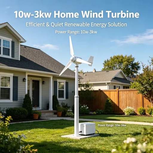 10W-3KW Residential White Wind Generator High Performance Home Turbine Backup Electricity