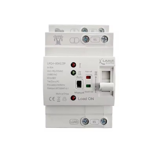 Smart Manual 2P 63A 220V Single Phase Two-way UPS Generator Infrequent Changeover Household Use ATS Automatic Inverter Transfer