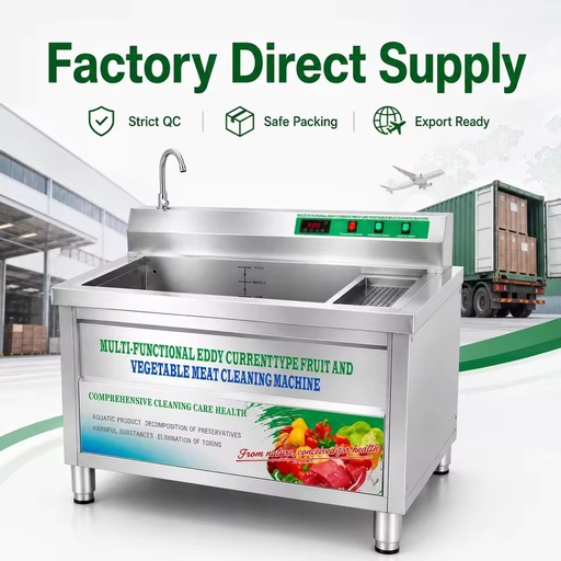 Commercial Vegetable Washing Machine Air Bubble Vortex Cleaner for Leafy Greens Salad Kitchen Supplier Equipment