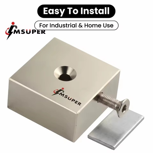 Custom Size Block Countersunk Hole N42 NDFeB Neodymium Magnet with Bending Service for Door Cabinet Hardware