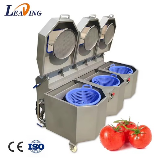Industrial Semi Automatic Vegetable Washer Cleaning Processing Equipment Fruit Washing Machine