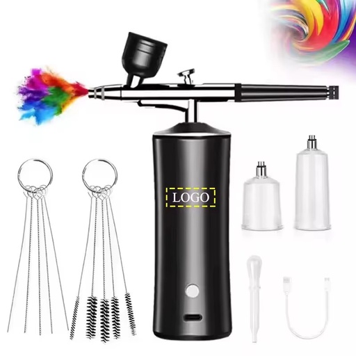 LB OEM Hand-Held Airbrush Spray Gun Kit High-Pressure Oxygen Injection Makeup Painting Tattoo Shops Use Air Compressor Metal