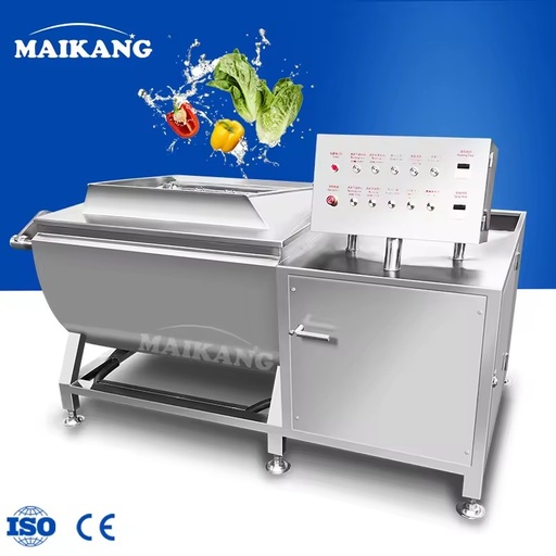 Tipping Bucket Vortex Washing Machine FD-1 | 304SS 660L Batch | Ozone+Bubble | Potato, Spinach & Root and Leafy Vegetables