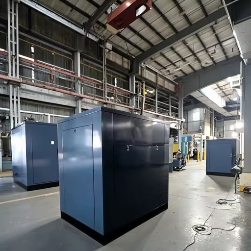 Rotary Screw Air Compressor 50HP 37KW, Complete Set with Tank Dryer for Clean Dry Air, Essential for Sandblasting Nail Guns