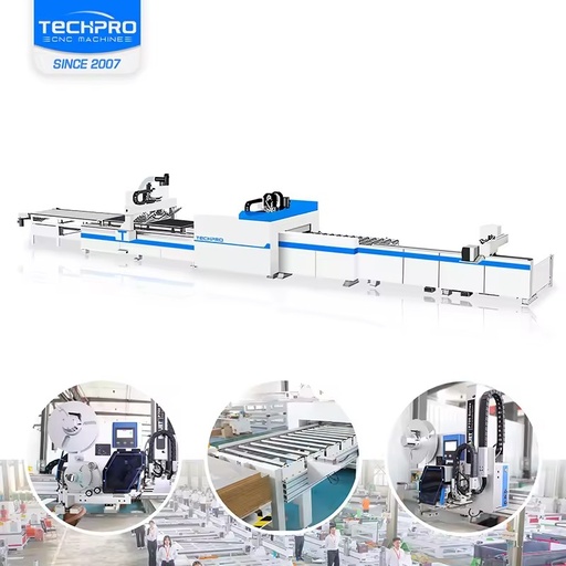 Fully Automatic CNC Router Furniture Production Line With Auto Loading Unloading System for Industrial Wood Processing