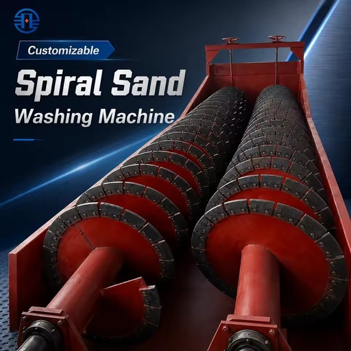 OEM Reinforced Base Dual Helix Mining Mineral Washing Equipment Stable Reduced Fines River Aggregate Spiral Sand Washer