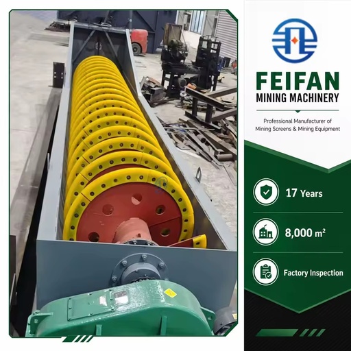 OEM Low Operating Cost Single Shaft Construction Gravel Cleaning Plant Stone Processing Ore Dressing Spiral Sand Washer