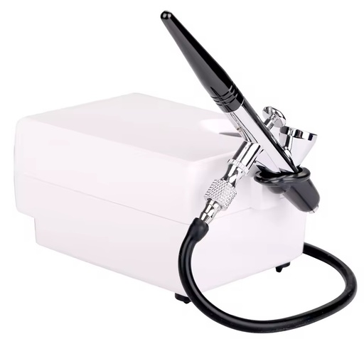 BT-16 Professional Single Action Airbrush Kit Mini Rechargeable Air Compressor Copper Spray Gun for Makeup Cake Decorating Art