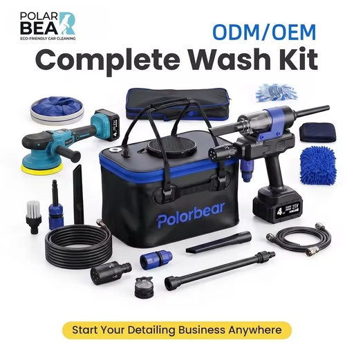 50 in 1 Cordless Plastic Car Detailing Kit PB-Pro-007 Lite 21V Lithium Brushless Car Wash Polisher Vacuum Makita
