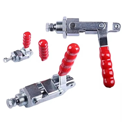 Adjustable Height Quick Clamps Cold Rolled Steel Zinc Plated 85° Lever Opening 58° Handle Opening Rubber Grip for Cabinets