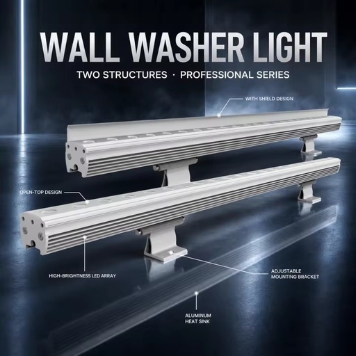 Light Beam IP65 Rated Aluminum Waterproof 18W/24W/36W LED Linear Wall Washer Lamp for Outdoor High Buildings