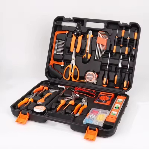 Factory Wholesale Carbon Steel Combination Tool Set with Hard Case Car Household Use Wrench Screwdriver Hex Keys