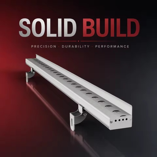 Anti-dazzle Grille Aluminum DC24V IP65 Linear Building Facade Light LED Wall Washer for Outdoor Architectural Lighting