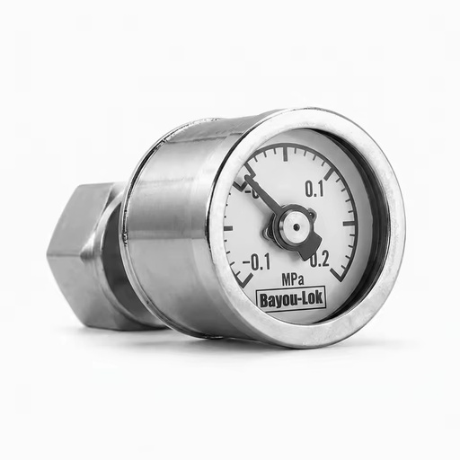 316L Stainless Steel UHP Gas Pressure Regulator Axial Vacuum Gauge VCR Face Seal for Semiconductor Specialty Gas Cabinets