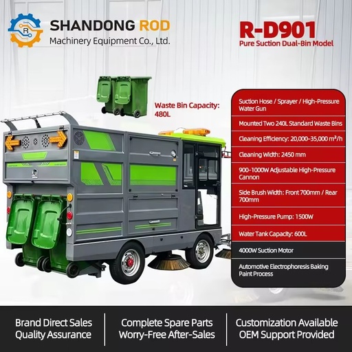 ROD Brand Street Cleaning Vehicle Road Sweeping Machine Road Garbage Cleaning Machine Road Sweeper