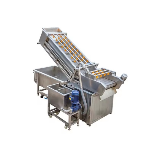 Automatic Multifunctional Vegetable and Fruit Bubble Washer with Corn Processing Capability Food Grade High Efficiency