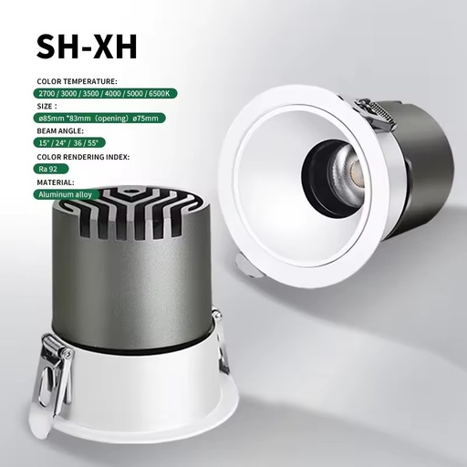 12W Deep Recessed 50mm Hidden Light Source Anti Glare High CRI RA92 Wall Washer for Home Hotel LED Spotlight