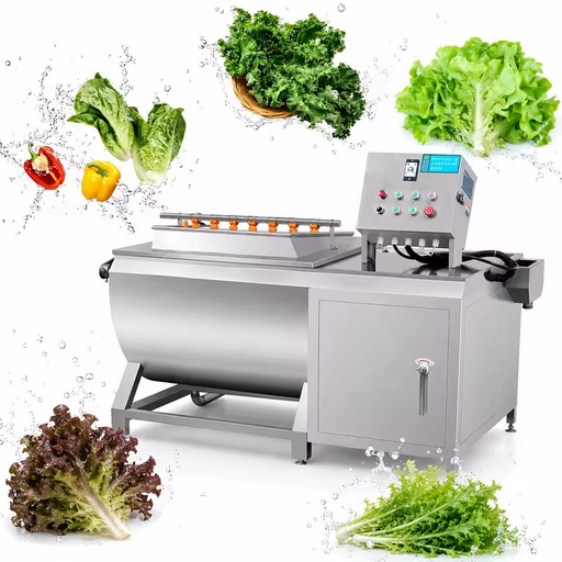 Full Automatic Vortex Type Air Bubble Vegetable Fruit Washing Cucumber Cleaning Machine Electric Vegetable Salad Washing Machine