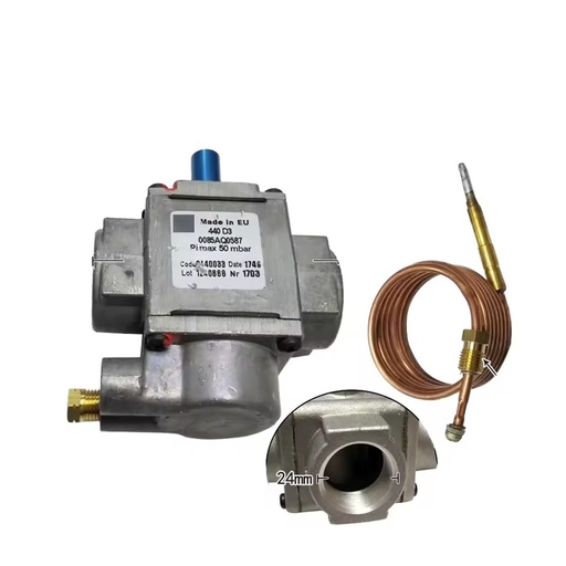 Gas Safety Valve Assembly For Low-Pressure Ovens, Metal Casting With Thermocouple