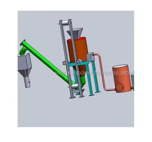 100KW Wood Biomass Gasifier Plant Stainless Steel ISO9001 Certified VEERA POWER SVE40 Model <15% Moisture Content