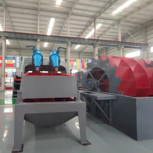 Wheel Sand Washer 10mm Feed 20-300TPH River Quartz Granite Sand Cleaning Machine High Efficiency Aggregate Washing Plant Pump